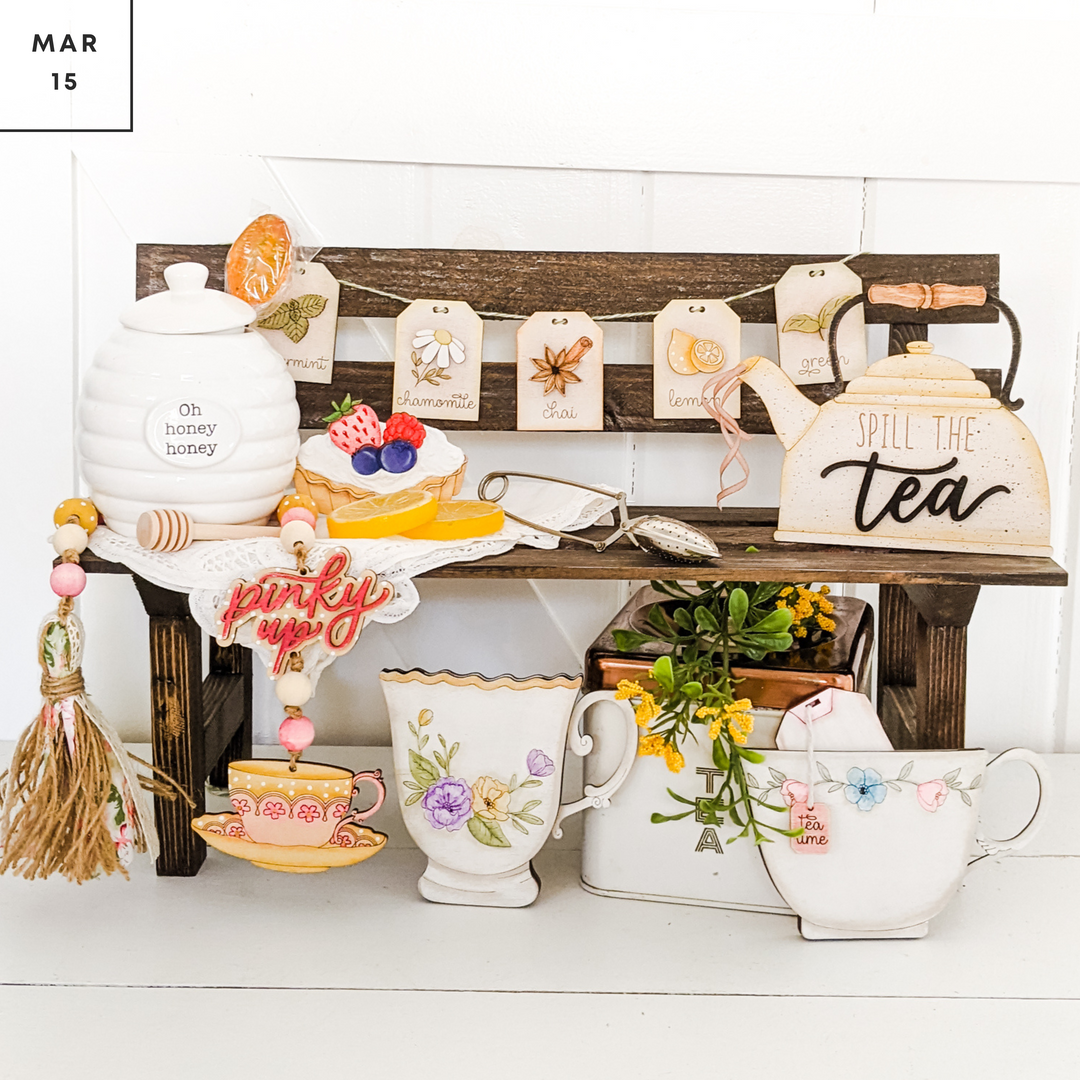 Spill the Tea Set + Garland Tag Paint Colors