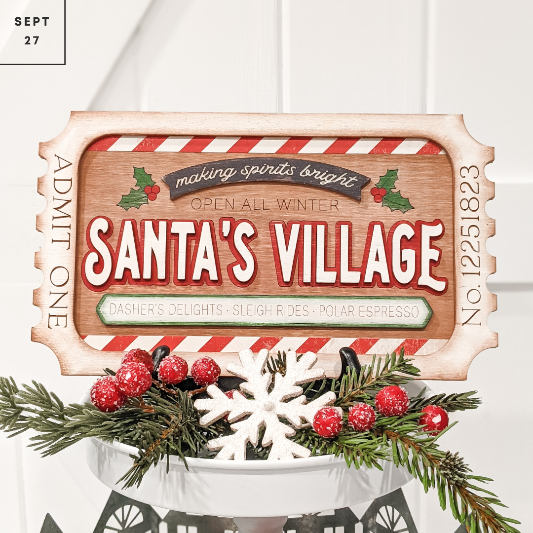 Santa's Village Ticket Sign Paint Colors