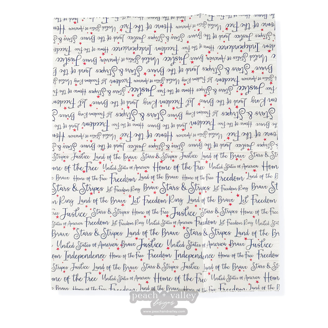 American Words Guest Napkin