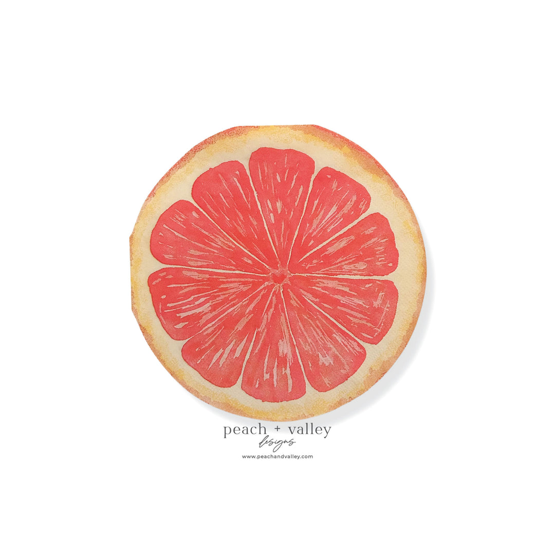 Grapefruit Slice Circle Napkin