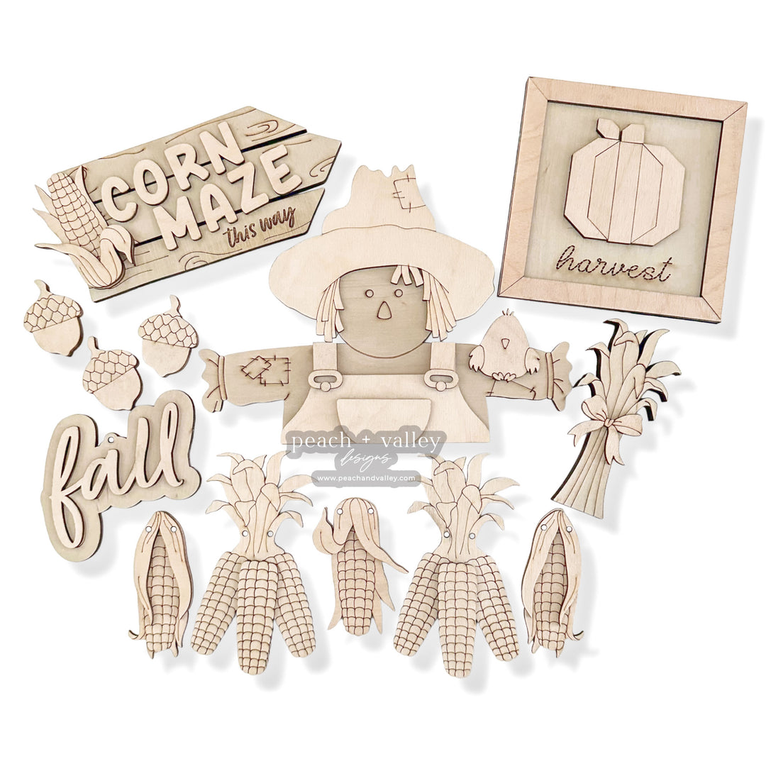 Hometown Harvest Tray Set Cut File