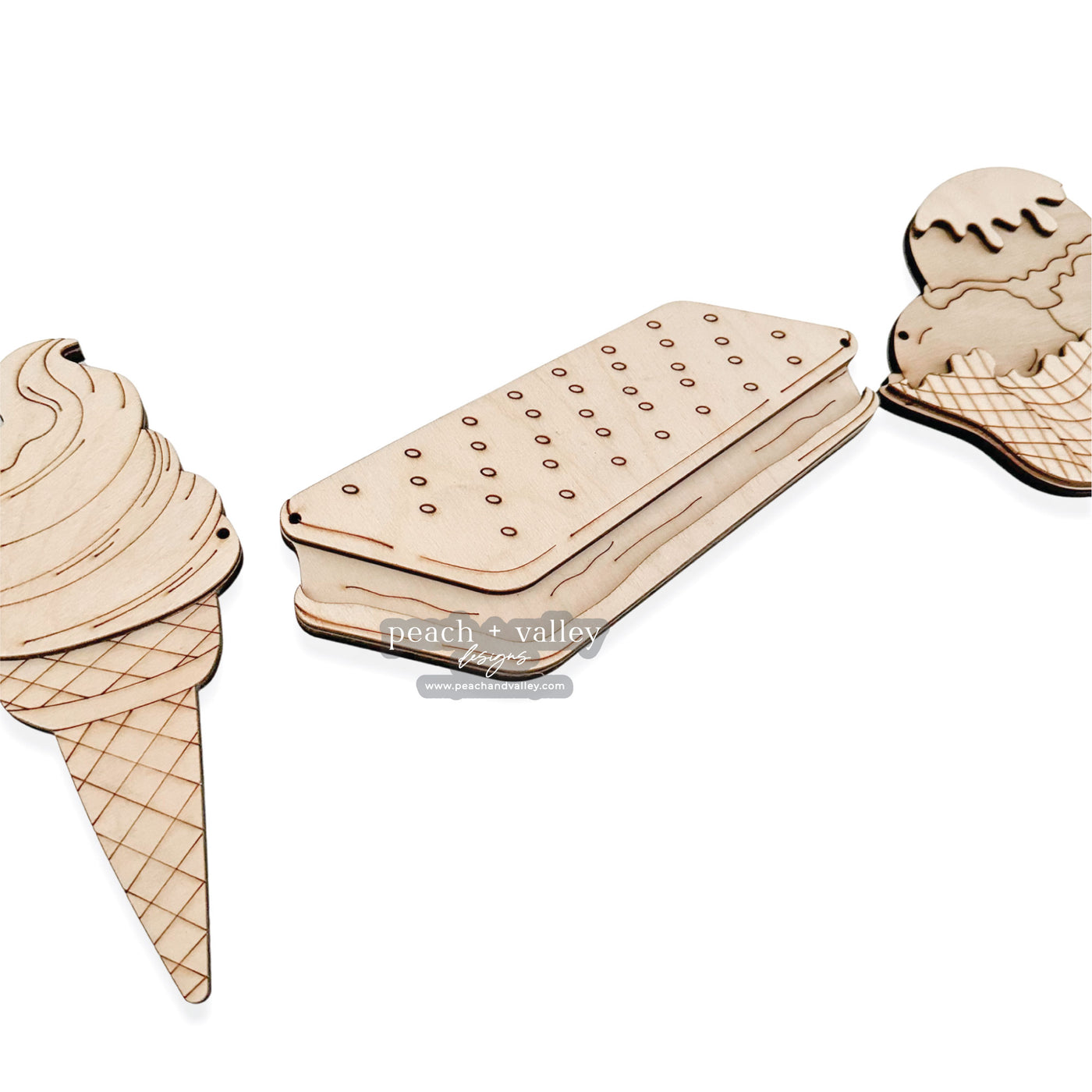 Ice Cream Banner Blanks