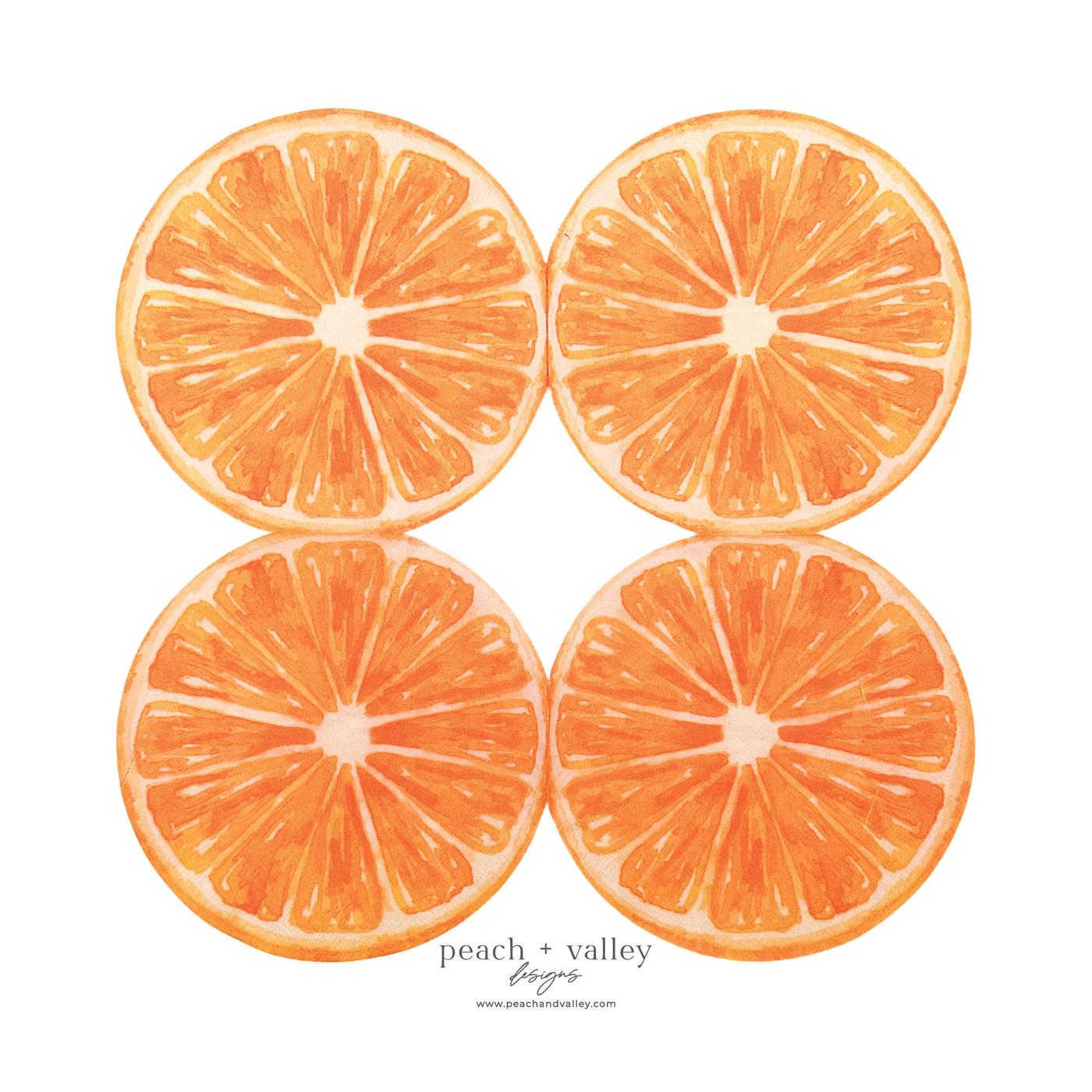 Orange Slice Circle Napkin