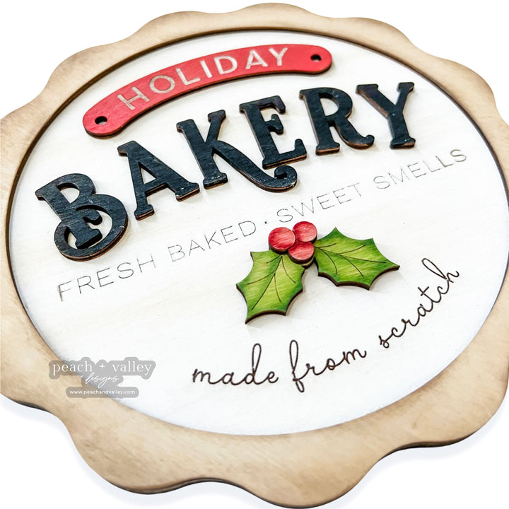 Holiday Bakery Sign Cut File