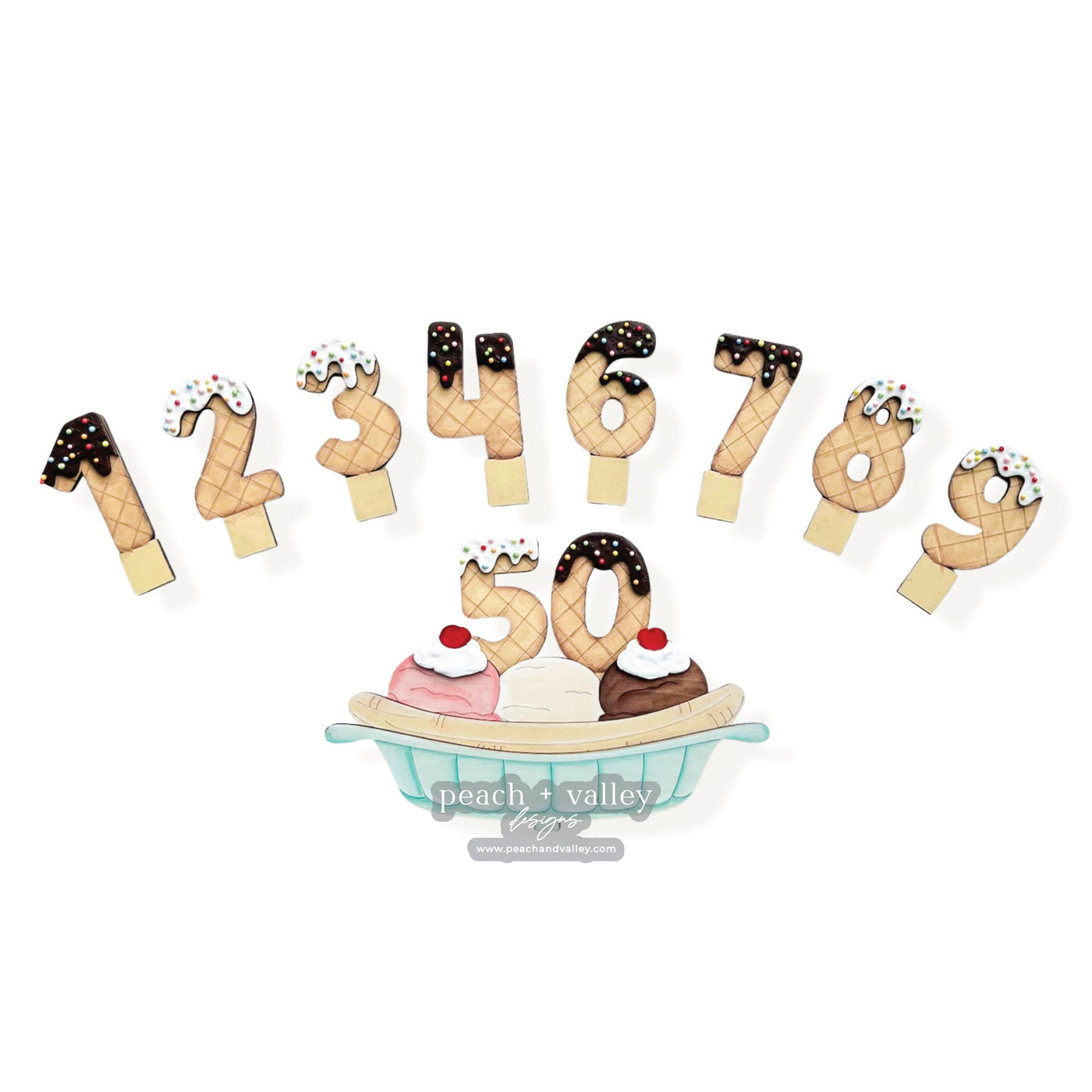 Extra Banana Split Numbers Blanks