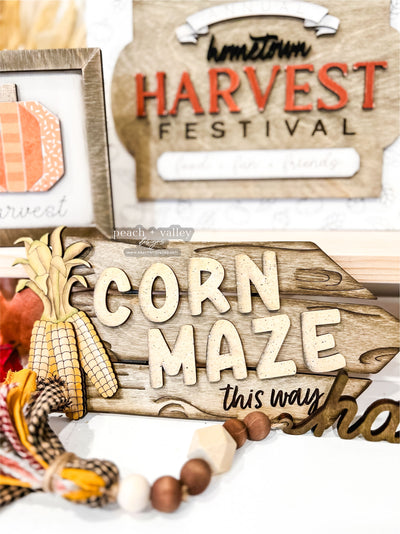 Large Corn Maze Sign Blank