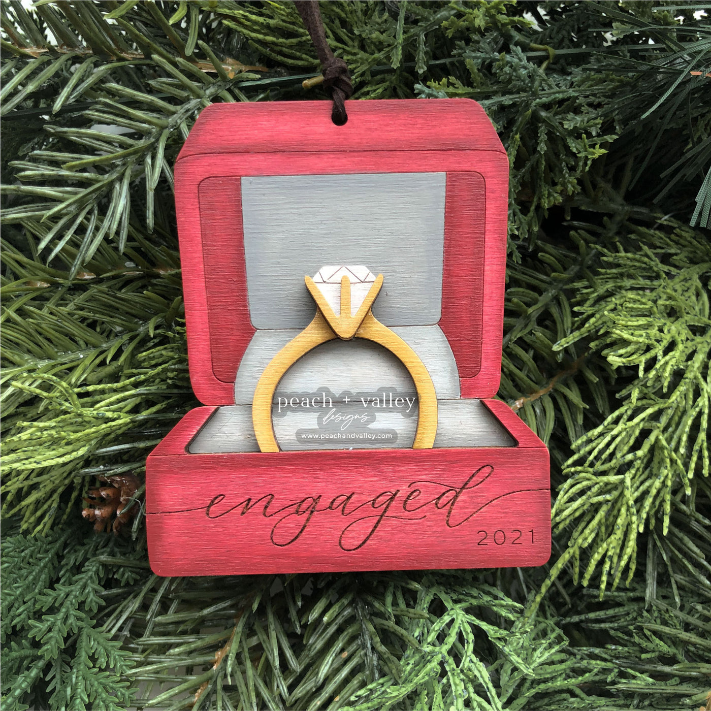 Engagement Ring Box Ornament Cut File