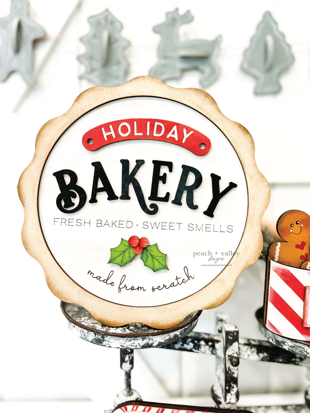 Holiday Bakery Sign Cut File