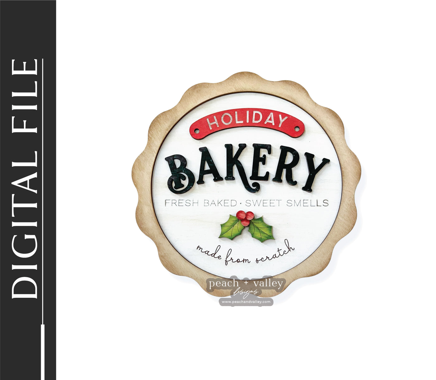 Holiday Bakery Sign Cut File