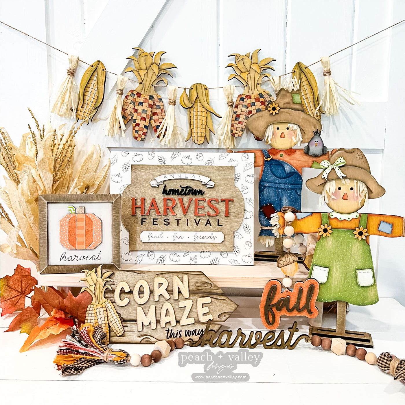 Patchwork Pumpkin Sign Blank