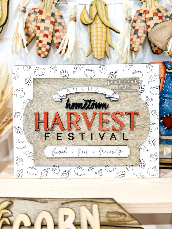 Hometown Harvest Sign Cut File