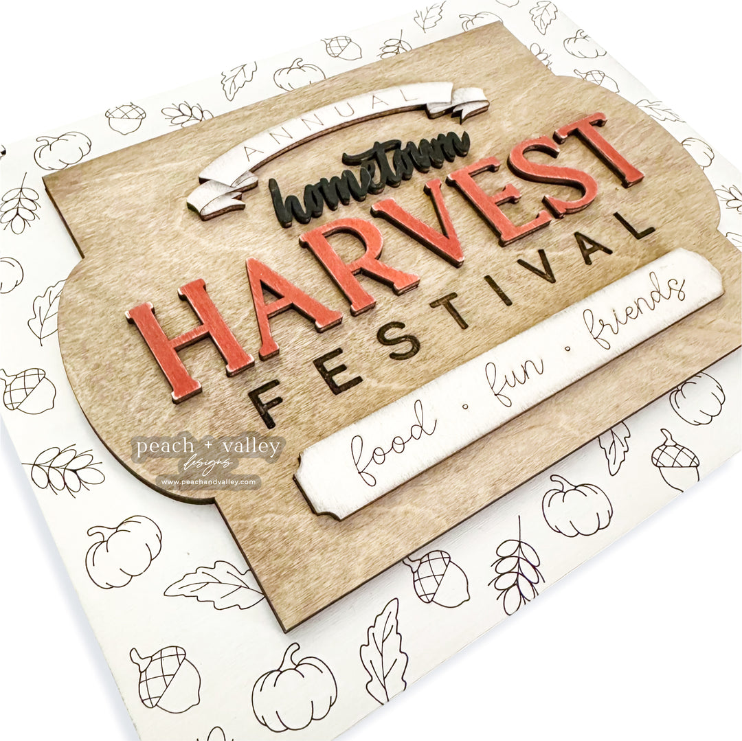 Hometown Harvest Sign Cut File