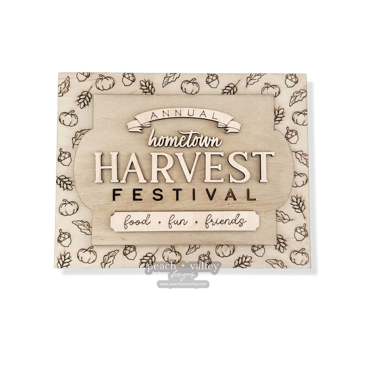 Hometown Harvest Sign Cut File