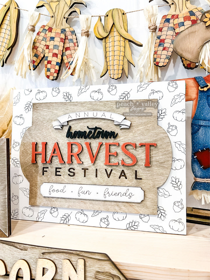 Hometown Harvest Sign Cut File