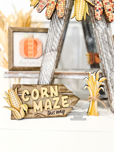 Small Corn Maze Sign Blank