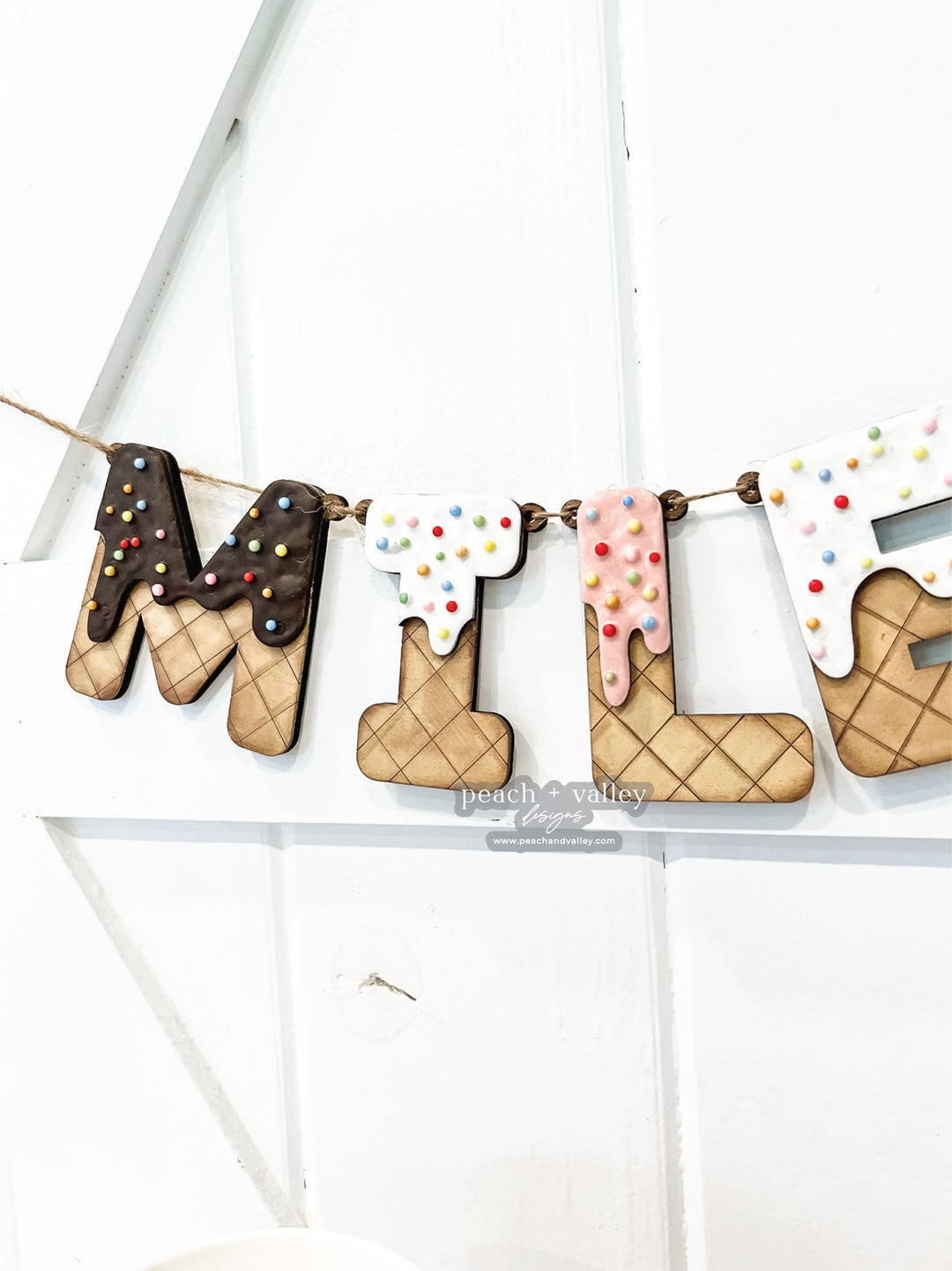 Ice Cream Letters Banner Cut File