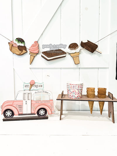 Ice Cream Banner Blanks