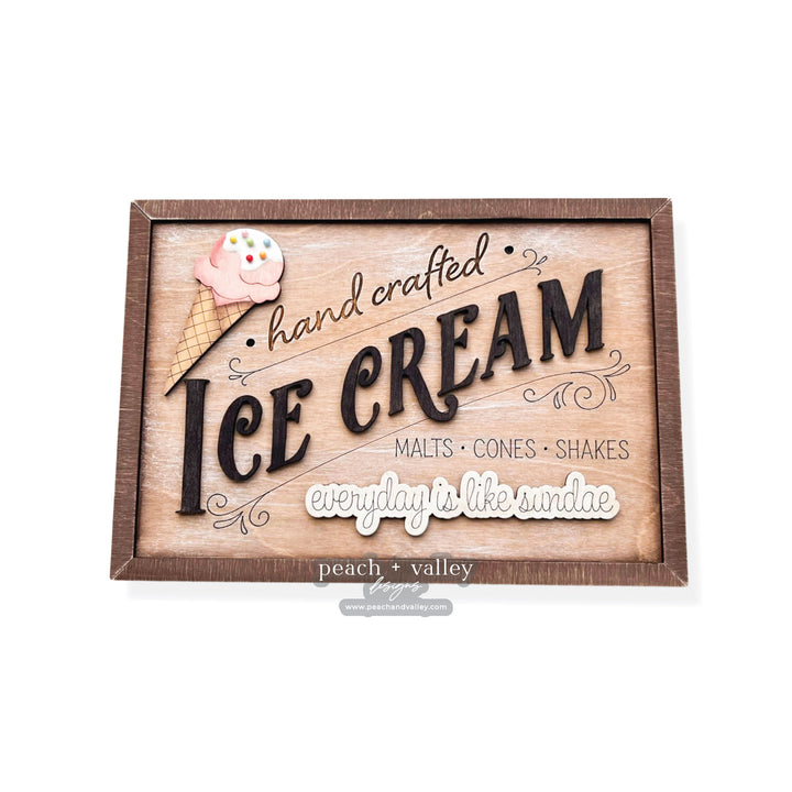 Ice Cream Party Sign Cut File