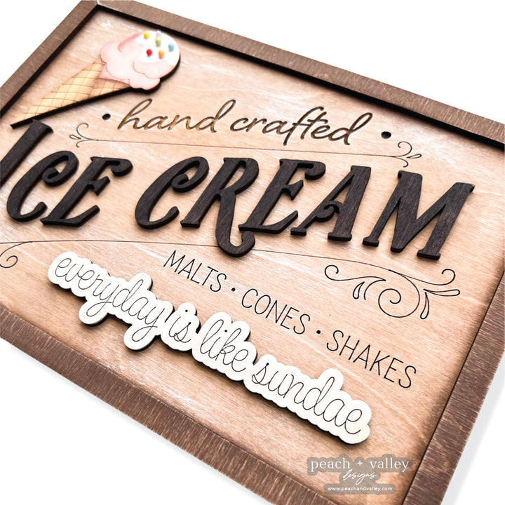 Ice Cream Party Sign Cut File