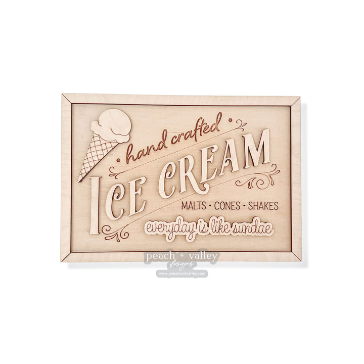 Ice Cream Party Sign Cut File