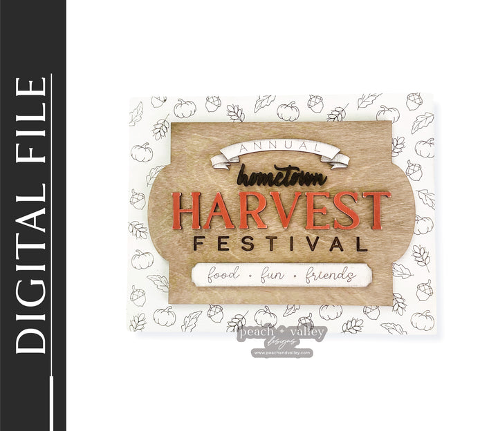 Hometown Harvest Sign Cut File