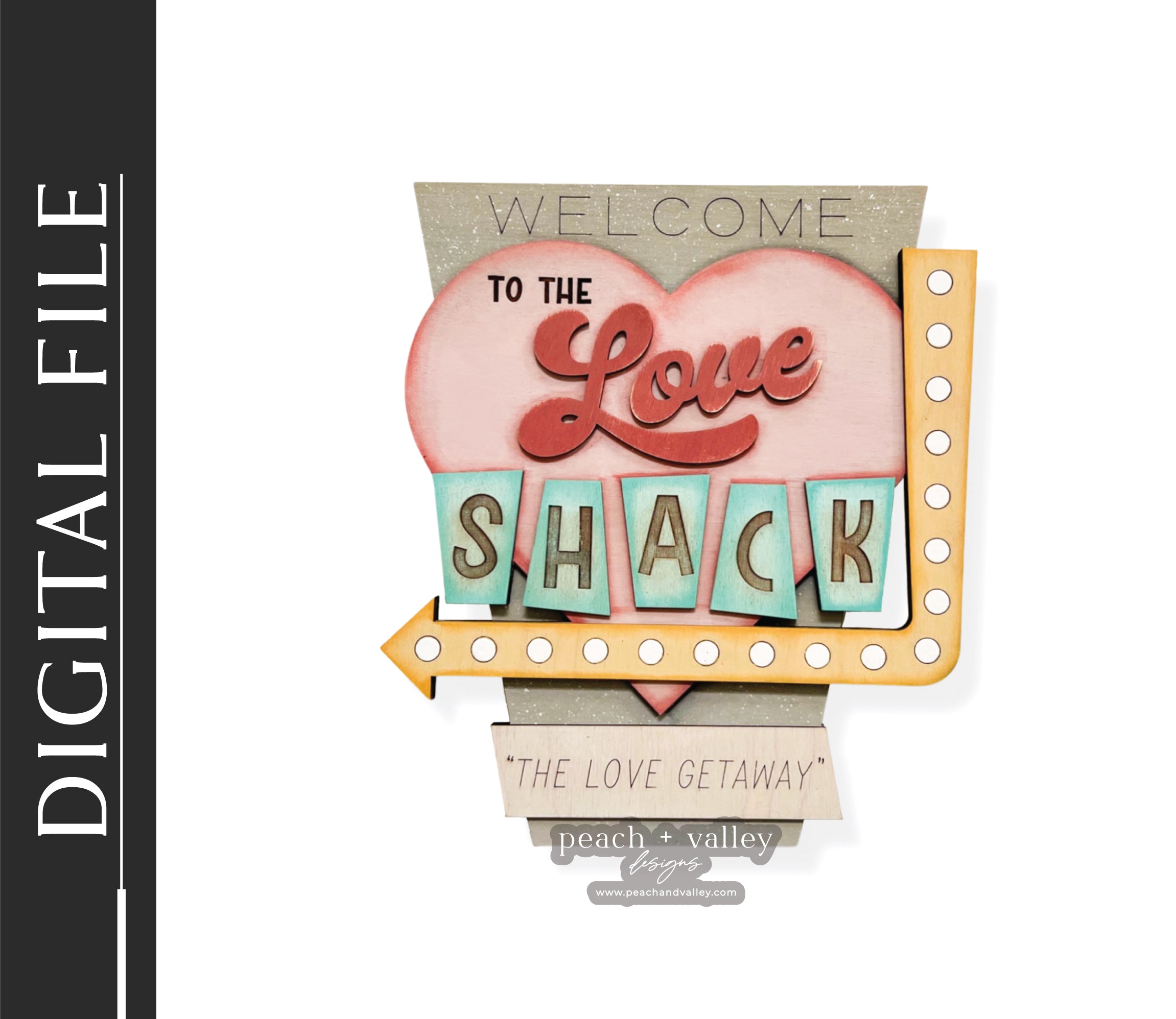 Large Love Shack Sign Cut File – Peach + Valley Designs