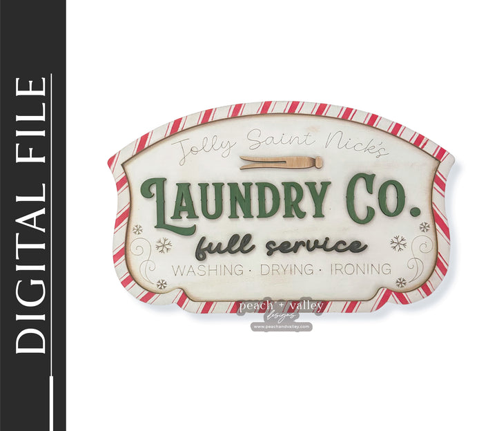 Christmas Laundry Co. Sign Cut File