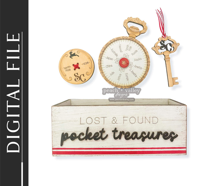 Santa's Pocket Treasures Box Cut File