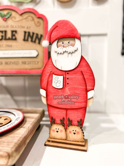 Mr. Claus in PJs Shelf Sitter Blank