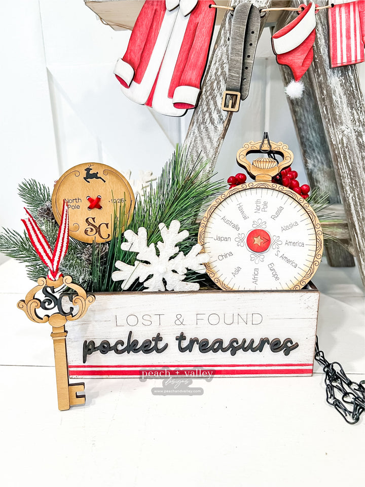 Santa's Pocket Treasures Box Cut File