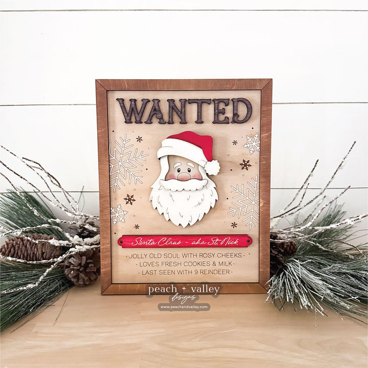 Santa Wanted Poster Cut File