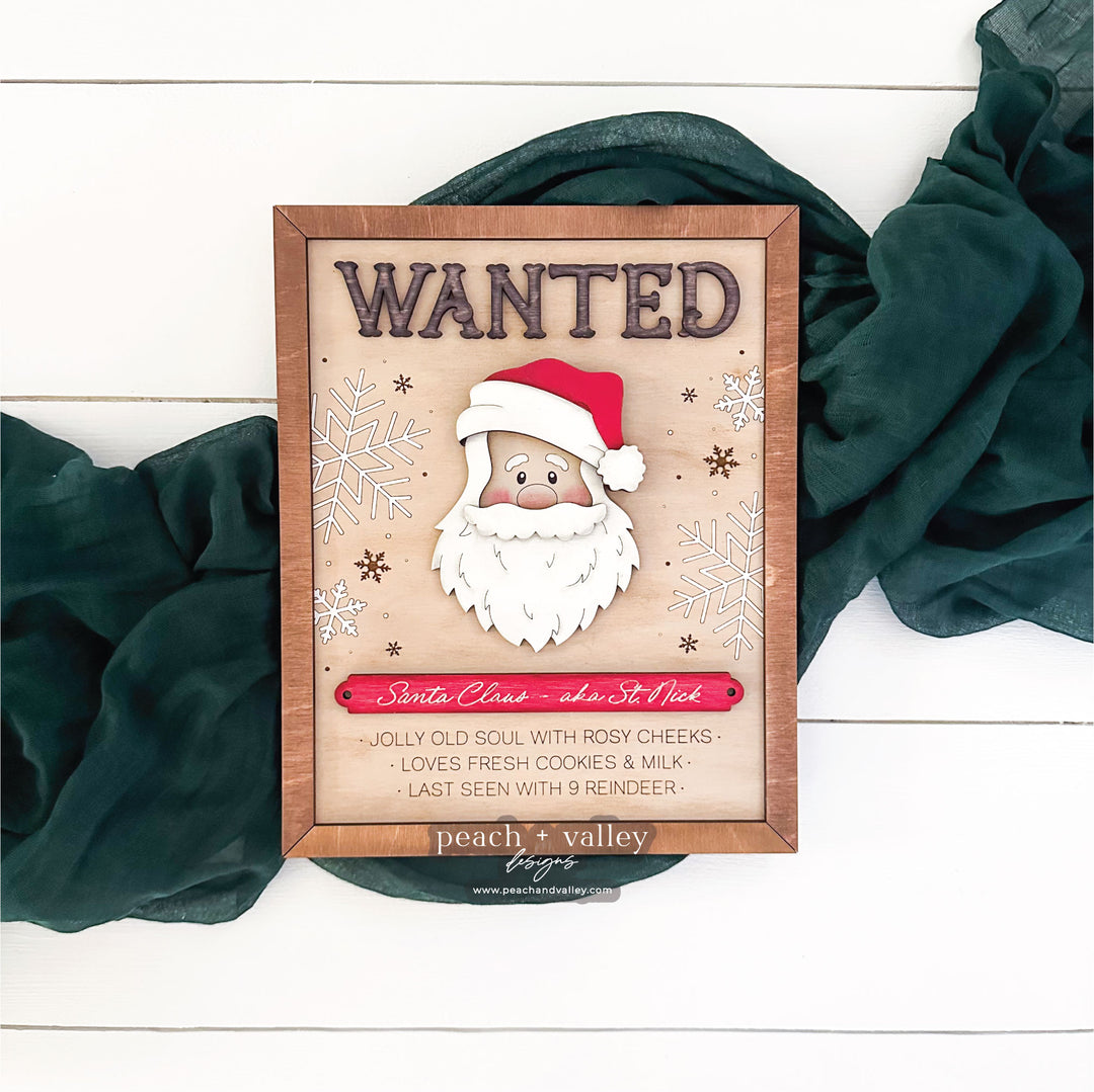 Santa Wanted Poster Cut File