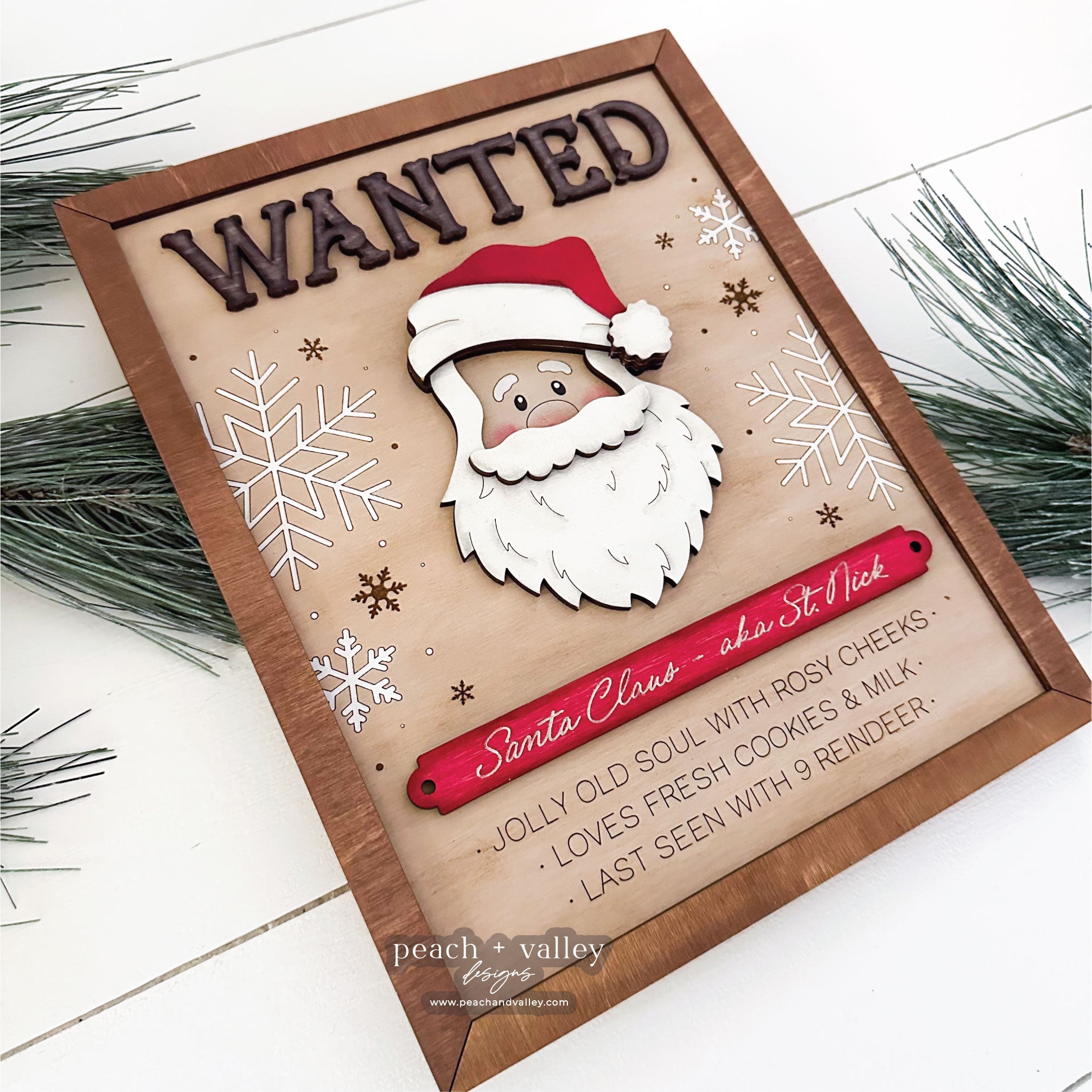 Santa Wanted Poster Cut File – Peach + Valley Designs