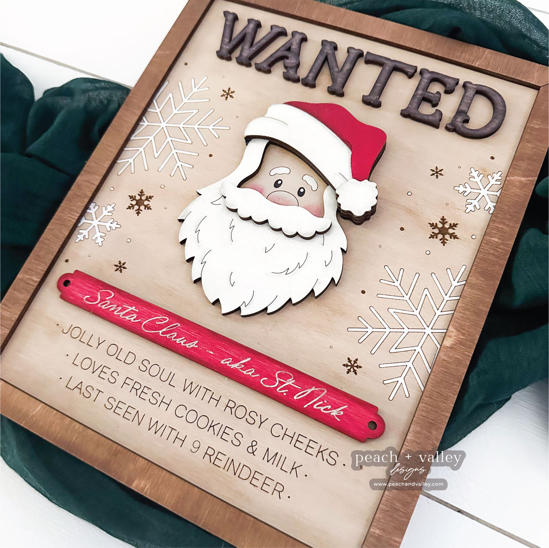 Santa Wanted Poster Cut File