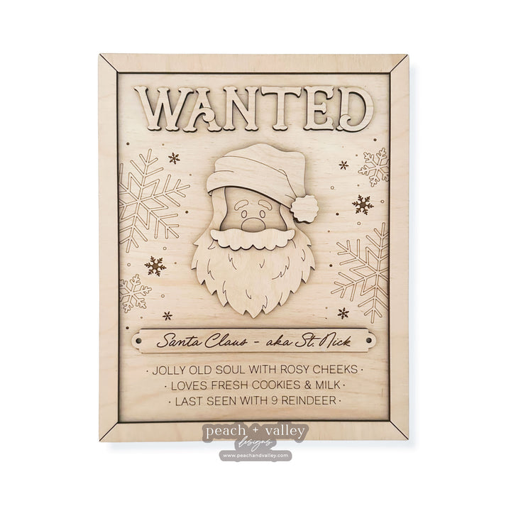 Santa Wanted Poster Cut File