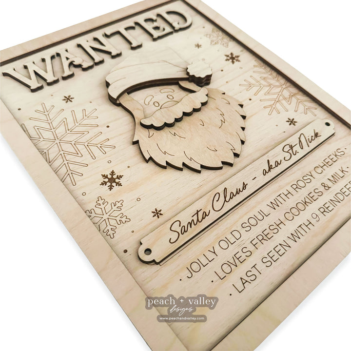 Santa Wanted Poster Cut File