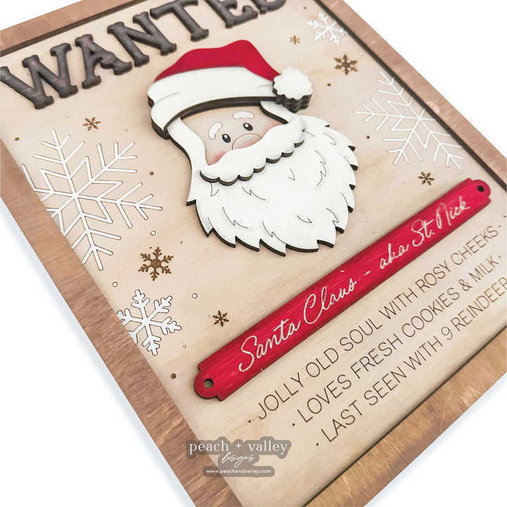 Santa Wanted Poster Cut File