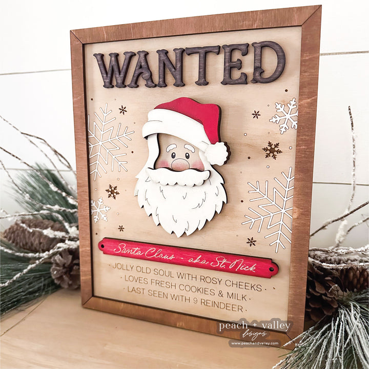 Santa Wanted Poster Cut File