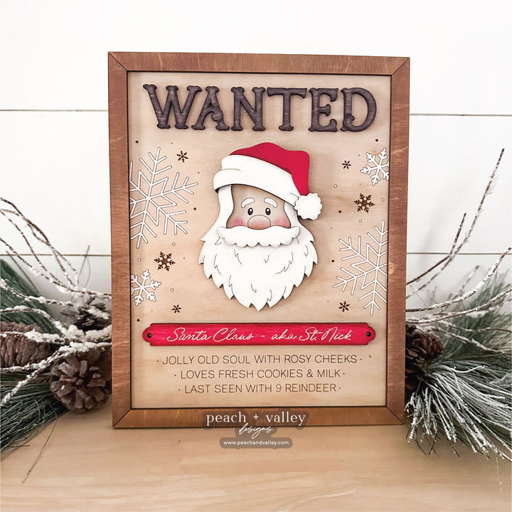 Santa Wanted Poster Cut File