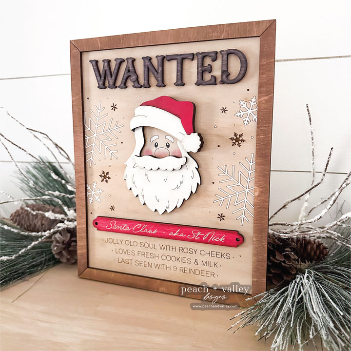 Santa Wanted Poster Cut File