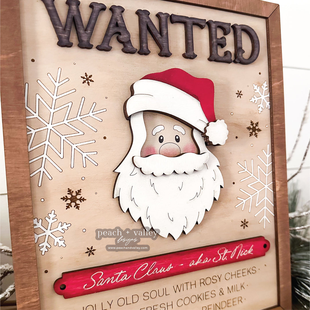 Santa Wanted Poster Cut File