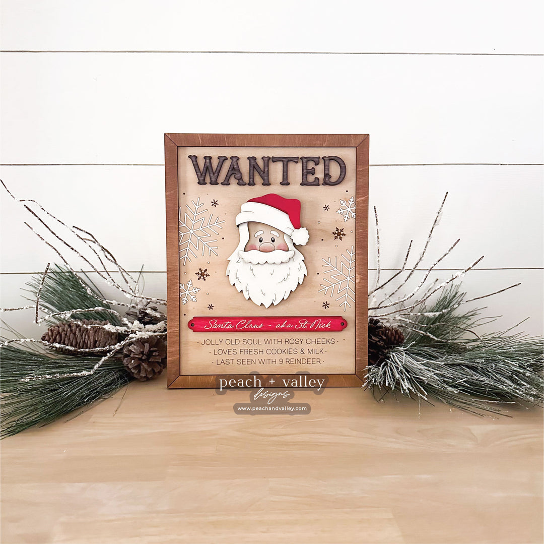 Santa Wanted Poster Cut File