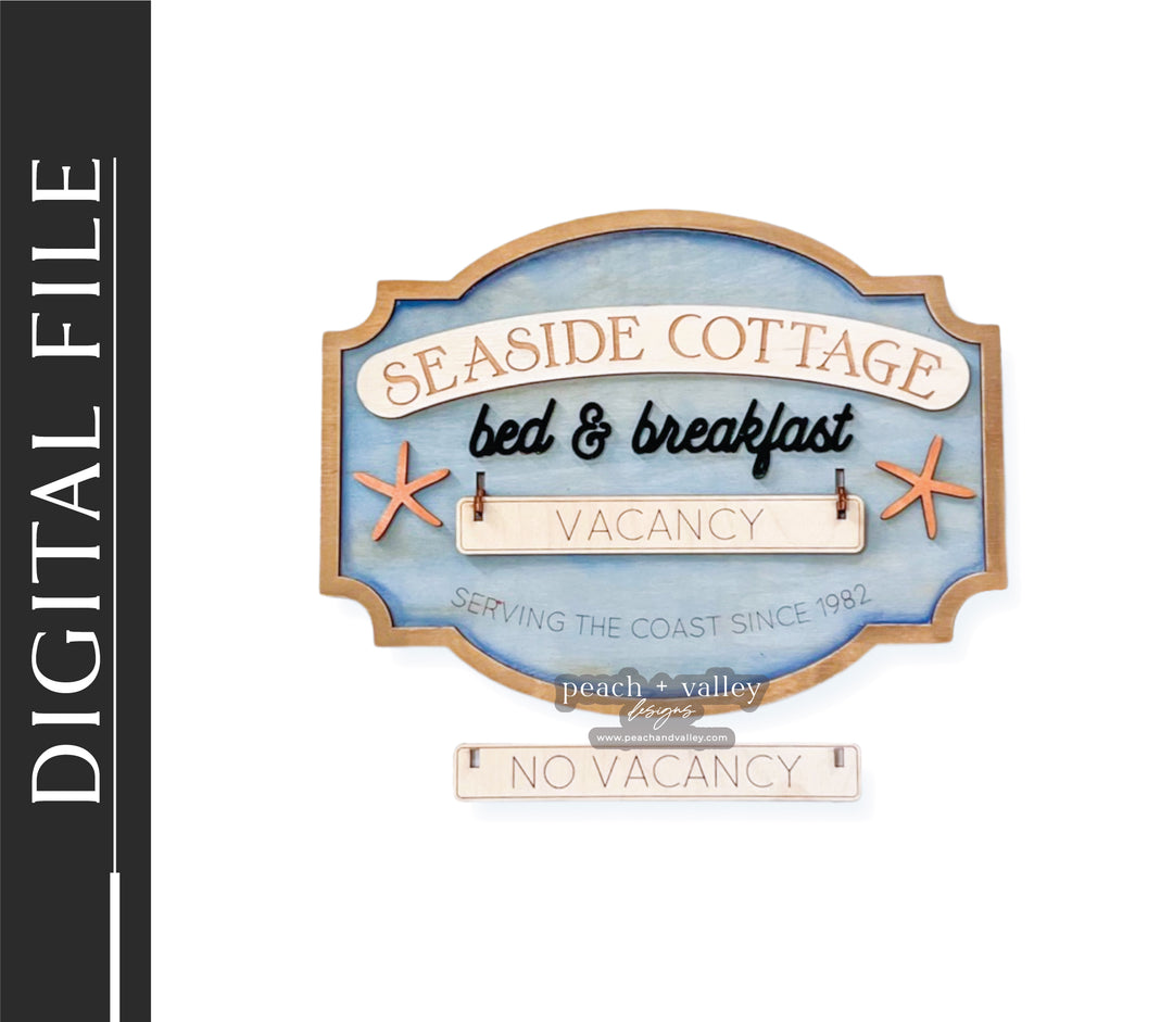 Seaside Cottage Sign Cut File