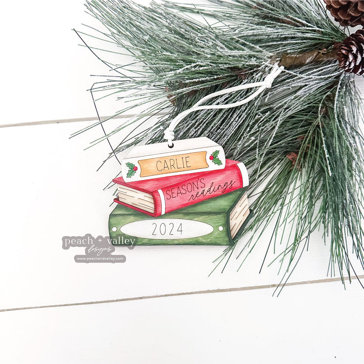 Season's Readings Book Ornament Cut File