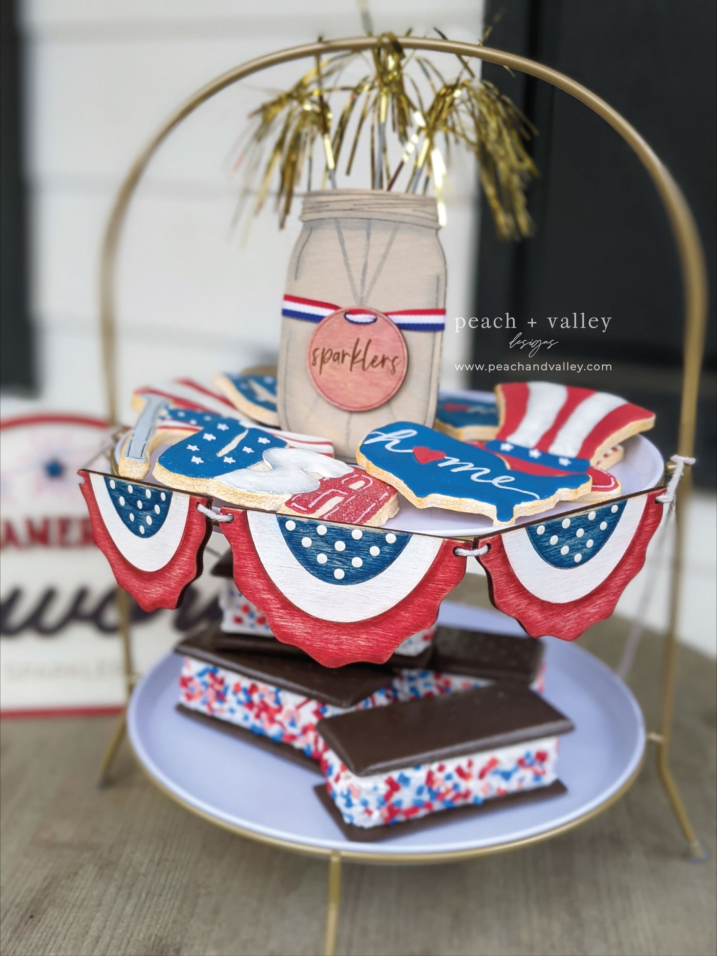 Pie Bunting Banner Blank