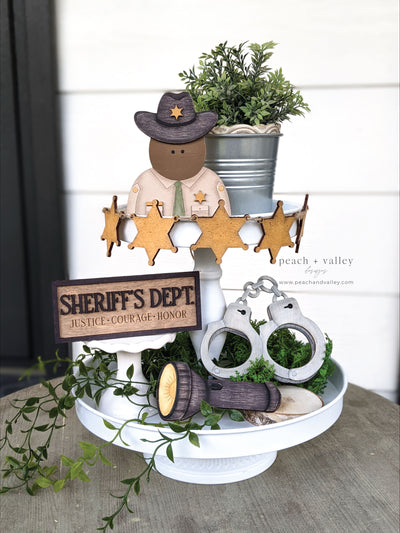 Sheriff Tiered Tray SVG