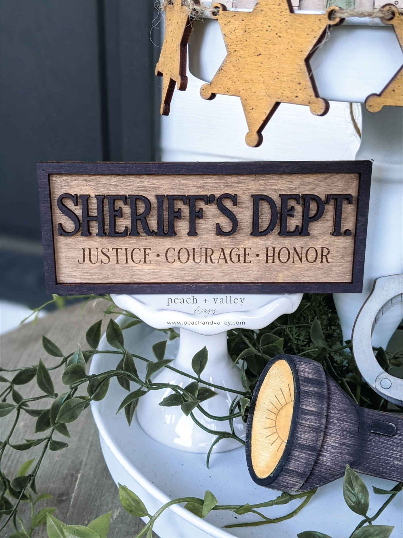 Sheriff Tiered Tray SVG