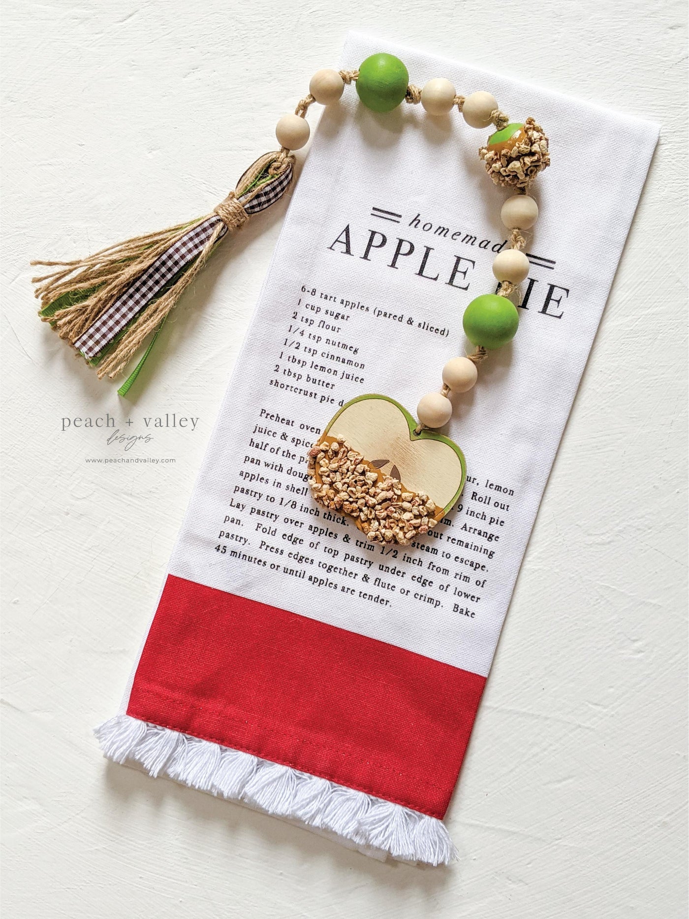 Green Carmel Apple Beaded Garland
