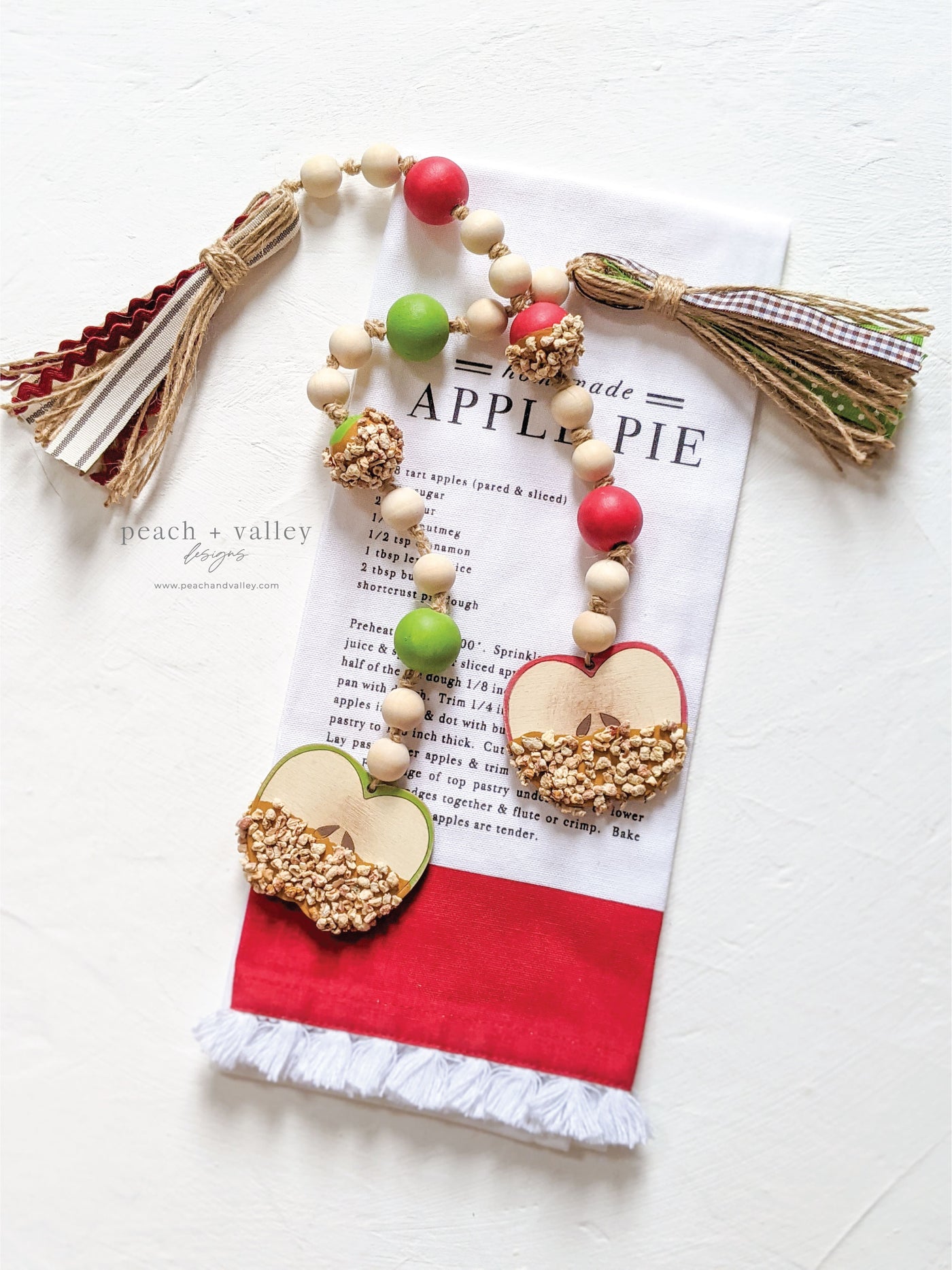 Green Carmel Apple Beaded Garland