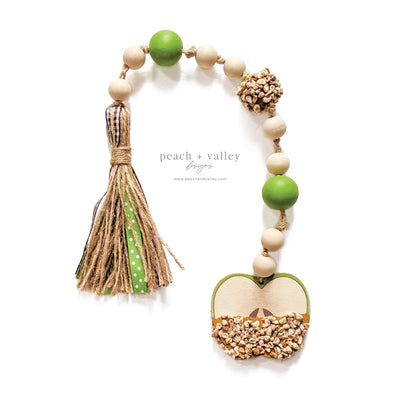 Green Carmel Apple Beaded Garland